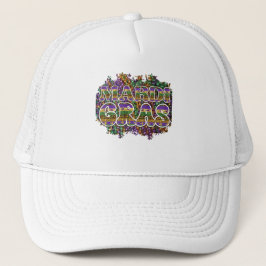 Gorra De Camionero Mardi Gras con texto Personalizado opcional