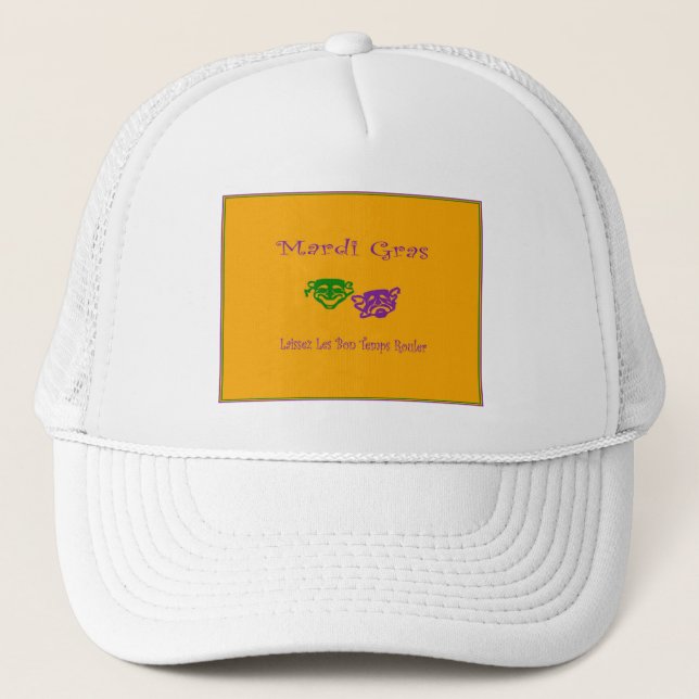 Gorra De Camionero Mardi Gras Mask Rouler (Anverso)