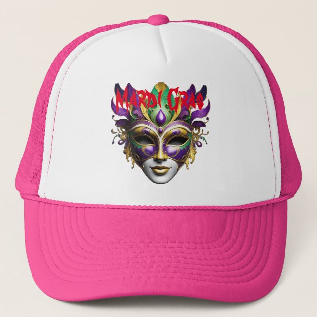 Gorra De Camionero Mardi Gras Mask Thunder_Cove (Anverso)