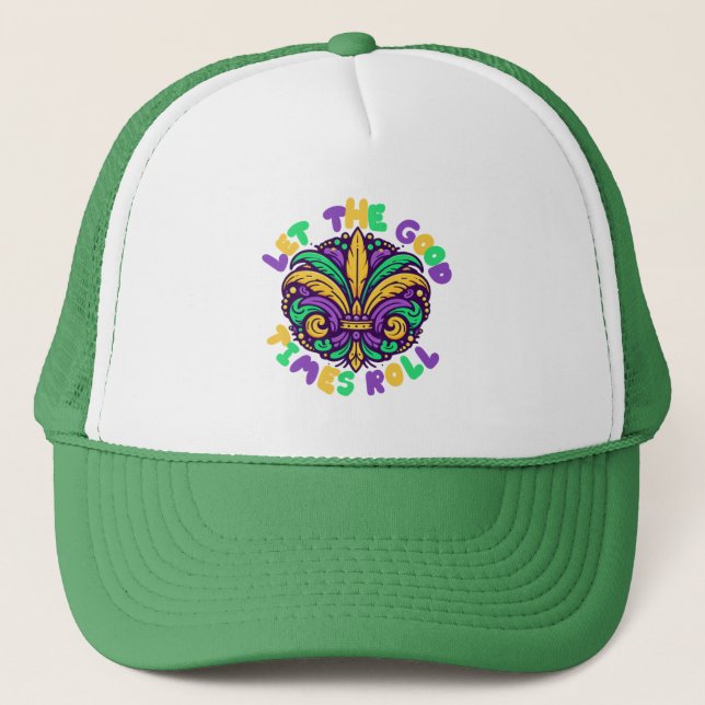 Gorra De Camionero Mardi Gras Que pasen los buenos tiempos (Anverso)