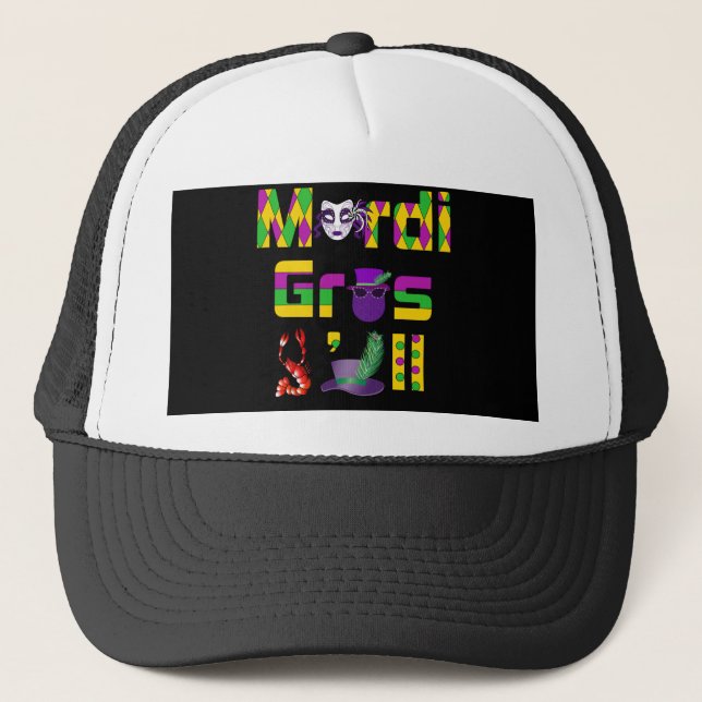 Gorra De Camionero Mardi Gras Y'all Thunder_Cove (Anverso)