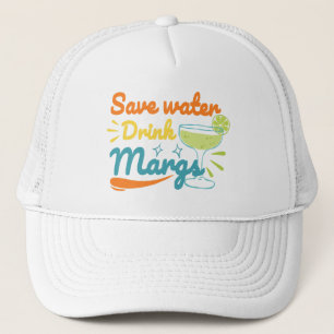 Gorra De Camionero Margarita Divertida de Verano Ahorra Agua, Bebe