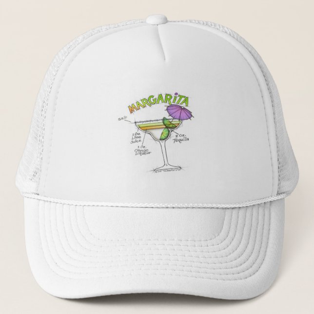 GORRA DE CAMIONERO MARGARITA RECIPE COCKTAIL ART (Anverso)