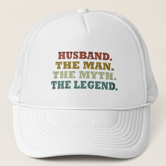 Gorra De Camionero marido la leyenda del mito del hombre (Anverso)