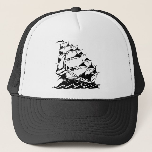 Gorra De Camionero Marina de guerra del velero del tatuaje de Olds (Anverso)