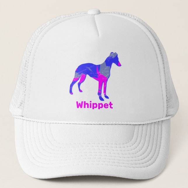 Gorra De Camionero Marioneta / Perro de Greyhound italiano Silhouette (Anverso)
