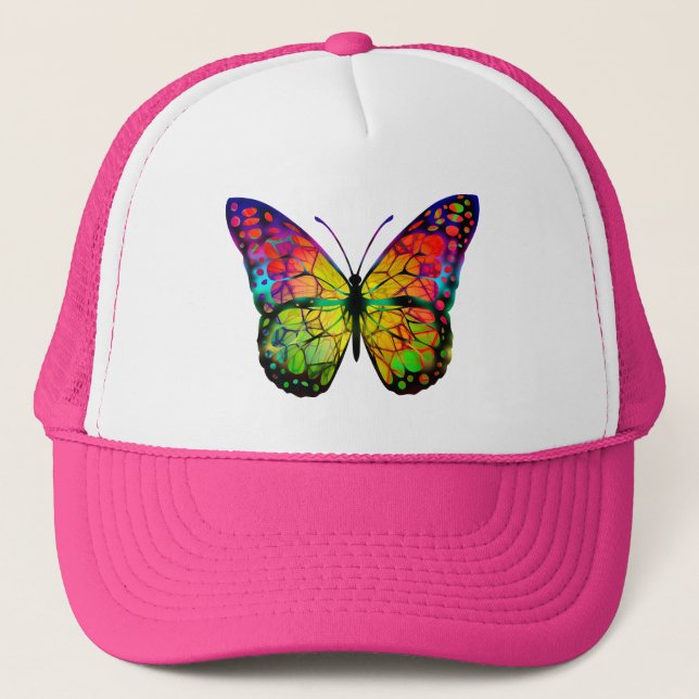 GORRA DE CAMIONERO MARIPOSA ABSTRACTA (Anverso)