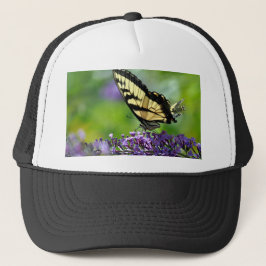 Gorra De Camionero Mariposa amarilla y negra en Lavender