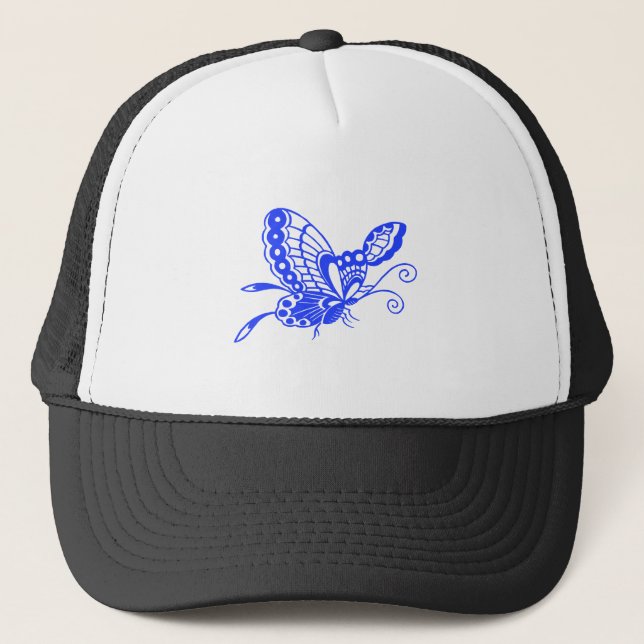 Gorra De Camionero Mariposa Azul (Anverso)