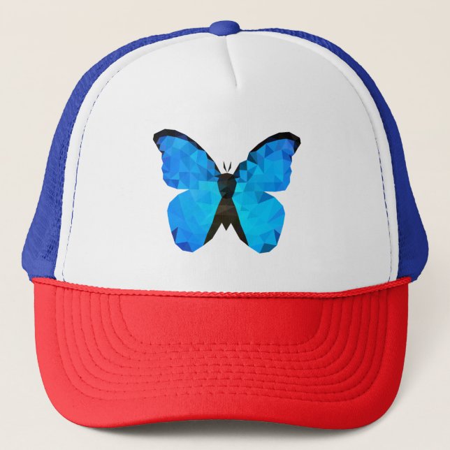 Gorra De Camionero Mariposa azul de bajo polietileno (Anverso)