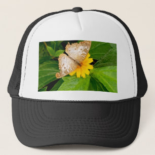 Gorra De Camionero mariposa blanca amarilla