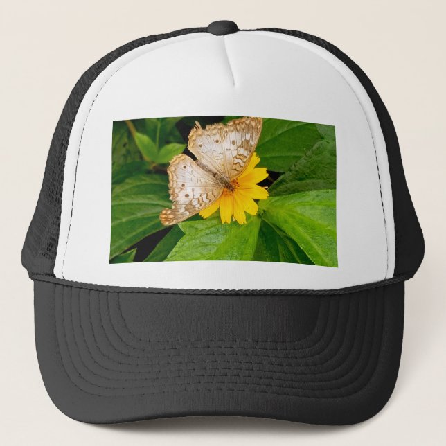 Gorra De Camionero mariposa blanca amarilla (Anverso)