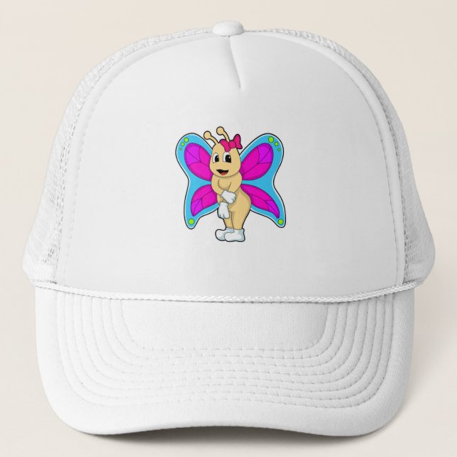 Gorra De Camionero Mariposa con cinta (Anverso)