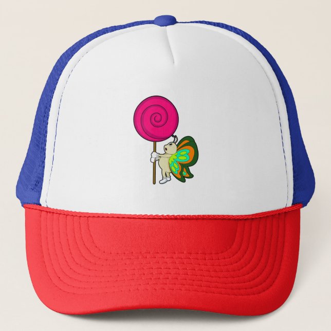 Gorra De Camionero Mariposa con Lollipop (Anverso)