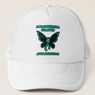 Gorra De Camionero Mariposa/Conciencia... Myasthenia Gravis Trucker H