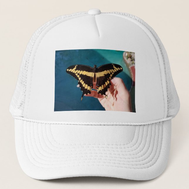 Gorra De Camionero Mariposa de cola cruda amarilla gigante (Anverso)