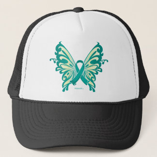 Gorra De Camionero Mariposa de la cinta del cáncer ovárico