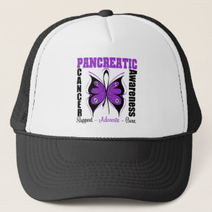 Gorra De Camionero Mariposa de la conciencia del cáncer pancreático