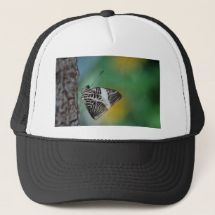 Gorra De Camionero Mariposa de tigre blanco y negro
