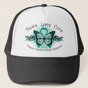 Gorra De Camionero Mariposa del cáncer ovárico tribal