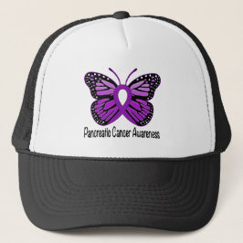 Gorra De Camionero Mariposa del cáncer pancreático de la esperanza