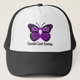Gorra De Camionero Mariposa del cáncer pancreático de la esperanza