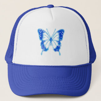 Gorra De Camionero Mariposa digital azul, fondo personalizar