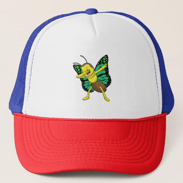 Gorra De Camionero Mariposa en Hip Hop Dance Dab (Anverso)