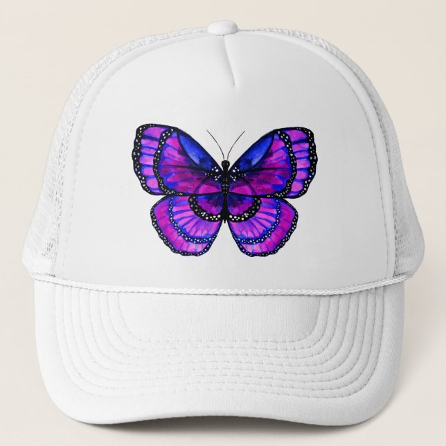 Gorra De Camionero Mariposa Morada (Anverso)