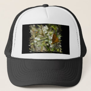Gorra De Camionero Mariposa naranja y abeja