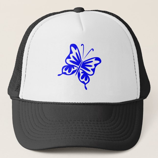 Gorra De Camionero Mariposa retro - azul (Anverso)