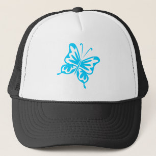 Gorra De Camionero Mariposa retro - Azul cielo