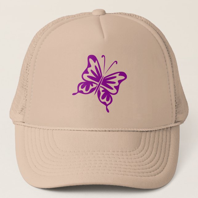 Gorra De Camionero Mariposa retro - Púrpura (Anverso)