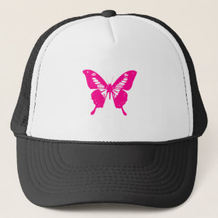 Gorra De Camionero Mariposa Rosa