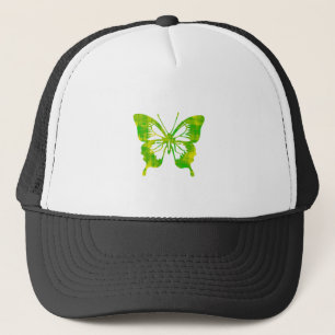 Gorra De Camionero Mariposa verde