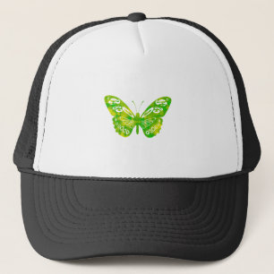 Gorra De Camionero Mariposa Verde