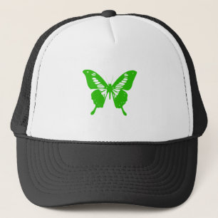 Gorra De Camionero Mariposa Verde