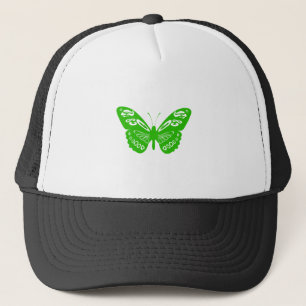 Gorra De Camionero Mariposa Verde