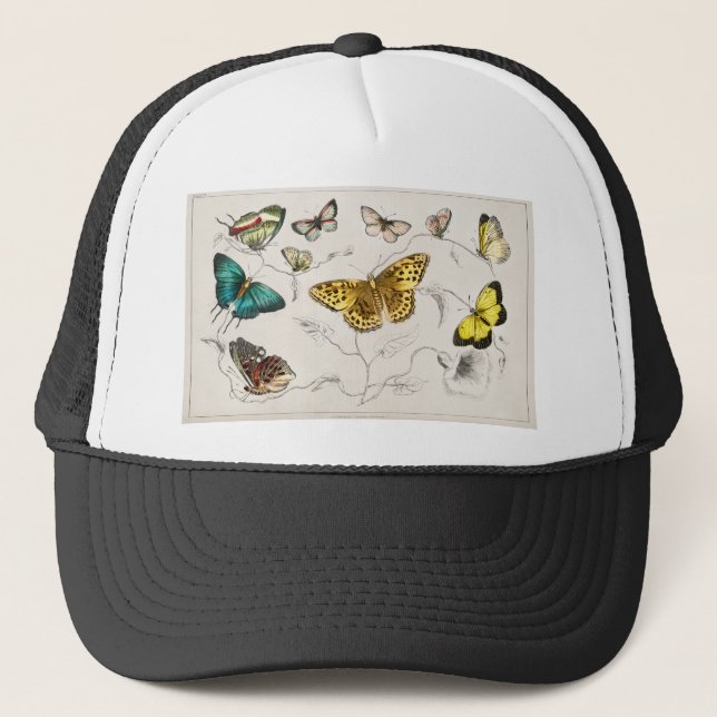 Gorra De Camionero Mariposas antiguas (Anverso)