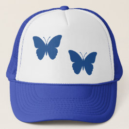 Gorra De Camionero Mariposas Azules, Mujeres Blancas y Reales