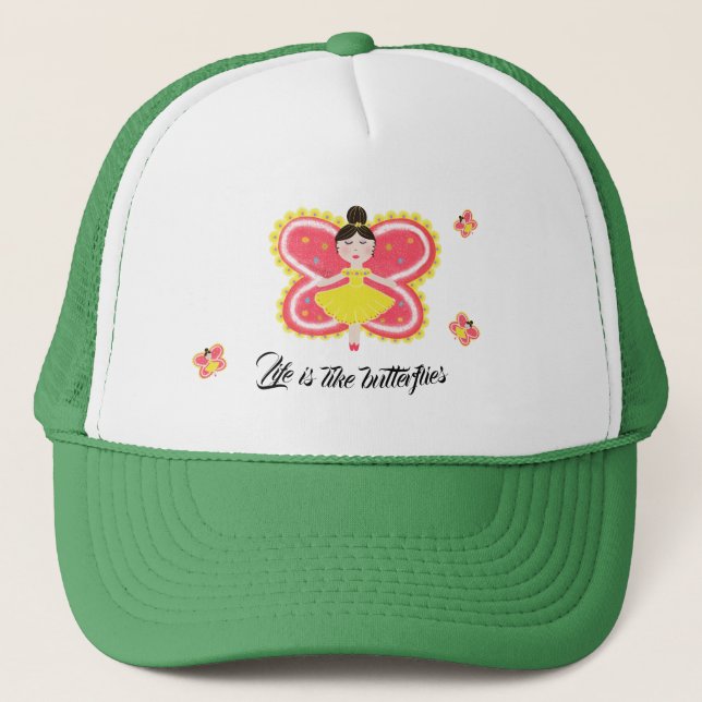 Gorra De Camionero Mariposas cortas (Anverso)