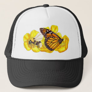 Gorra De Camionero Mariposas, mariposa y ilustracion de abejas
