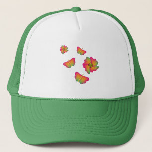 Gorra De Camionero Mariposas y flores