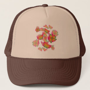 Gorra De Camionero Mariposas y flores
