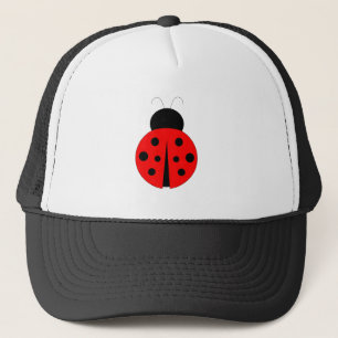 Gorra De Camionero Mariquita roja y negra