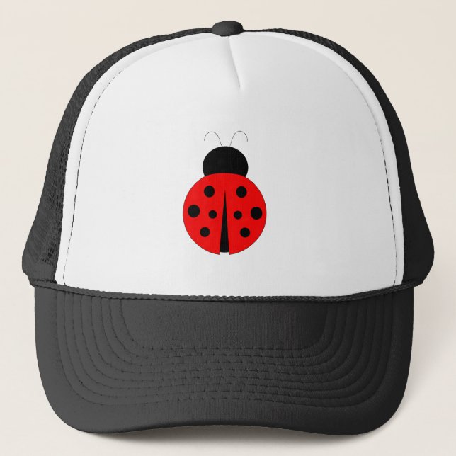 Gorra De Camionero Mariquita roja y negra (Anverso)