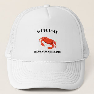 Gorra De Camionero Marisco moderno bienvenida rojo Nombre personaliza