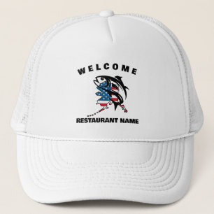 Gorra De Camionero Marisco moderno bienvenida salmón Alaska nombre de