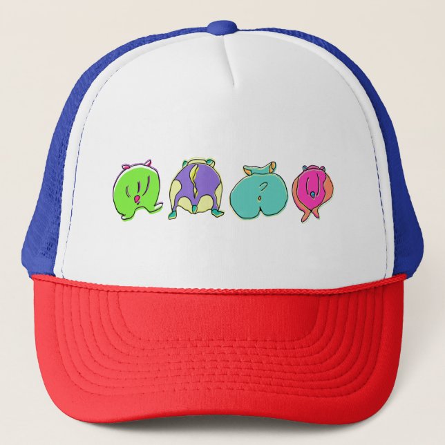 Gorra De Camionero Marismas de Hamster coloridas (Anverso)