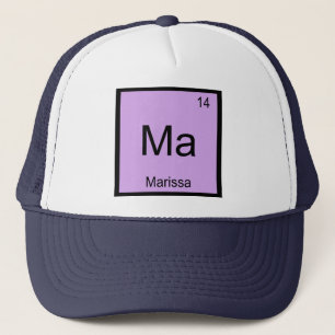 Gorra De Camionero Marissa Nombre Química Elemento Tabla Periódica